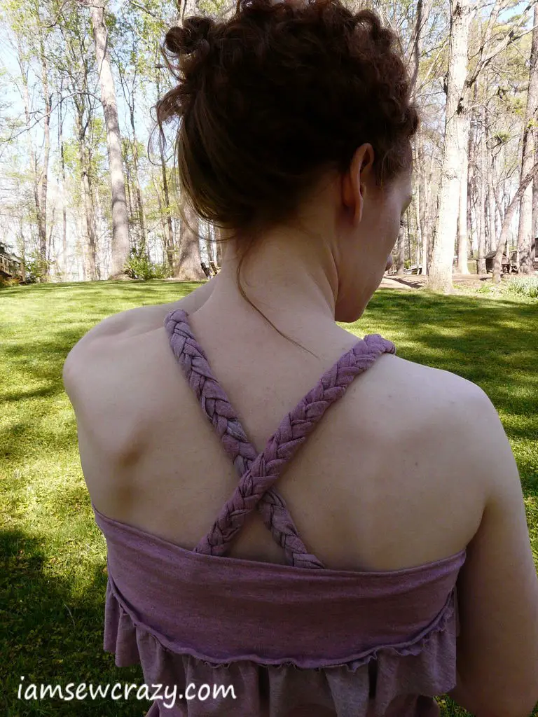 criss-cross braided straps