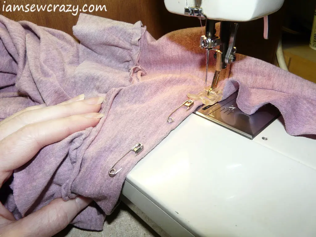 sewing on the straps