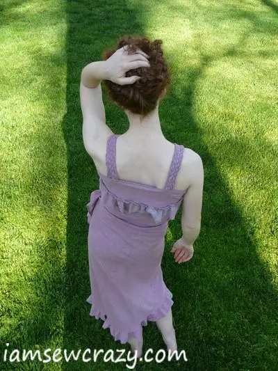 the back of the dress
