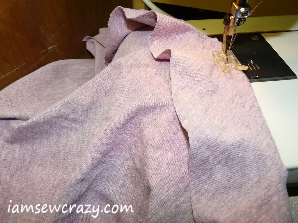 sewing on the flounce