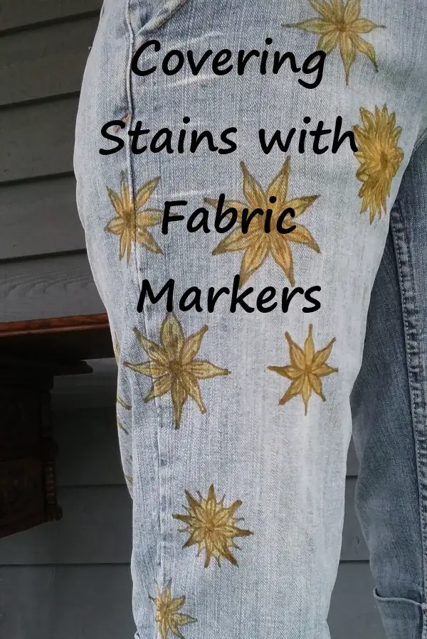 covering stains with fabric markers