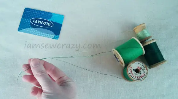 unwinding sewing threads