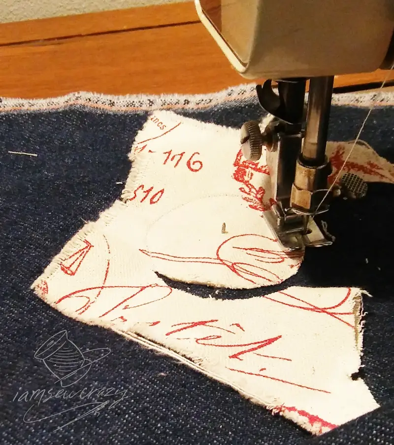 sewing circles on a sewing machine