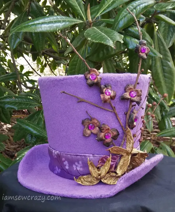 purple felt top hat