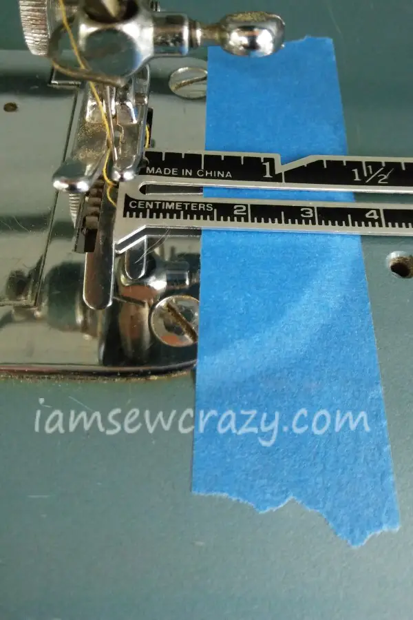 using tape as a seam guide