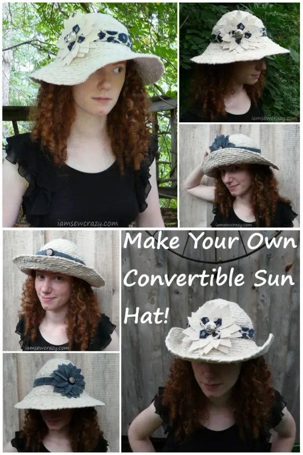 convertible sun hat with text overlay: make your own convertible sunhat