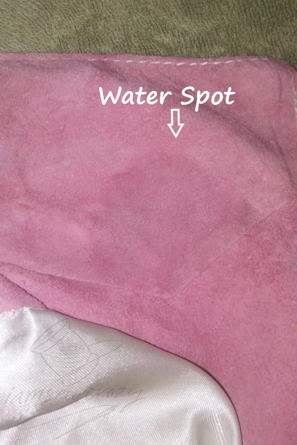 water spots on suede