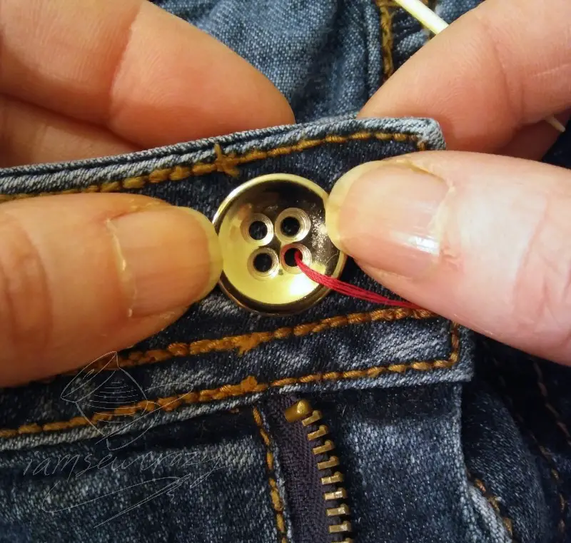 adding button to jeans