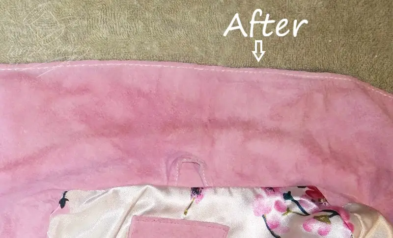 suede after cleaning with baking soda