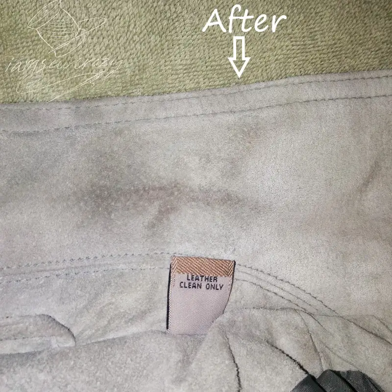 using magic eraser on suede