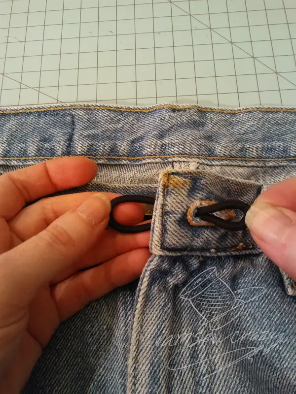 How to Make a Jeans Waistband Bigger - I Am Sew Crazy