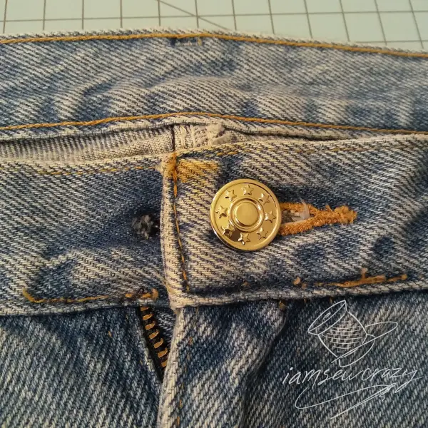 jeans button moved
