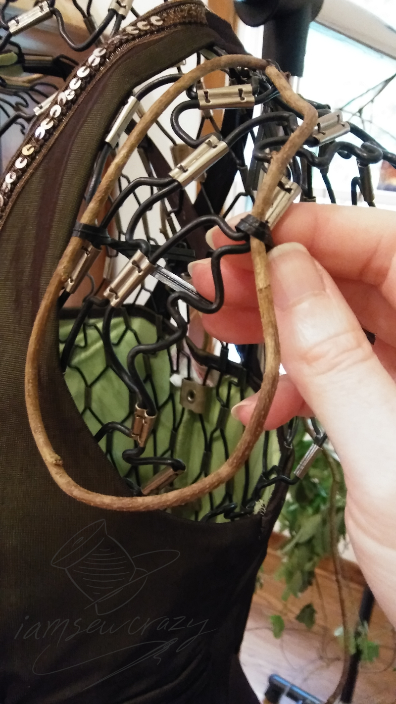 making harness for fairy wings out of vines