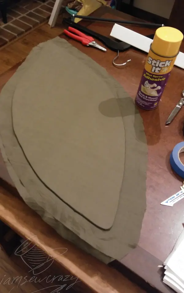 covering foam costume wings with fabric