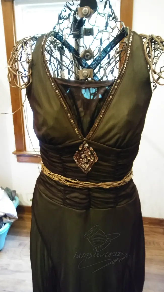 fairy dress with belt made of vines