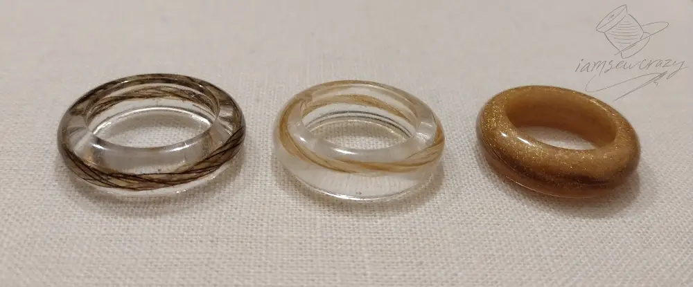 horse hair and resin rings