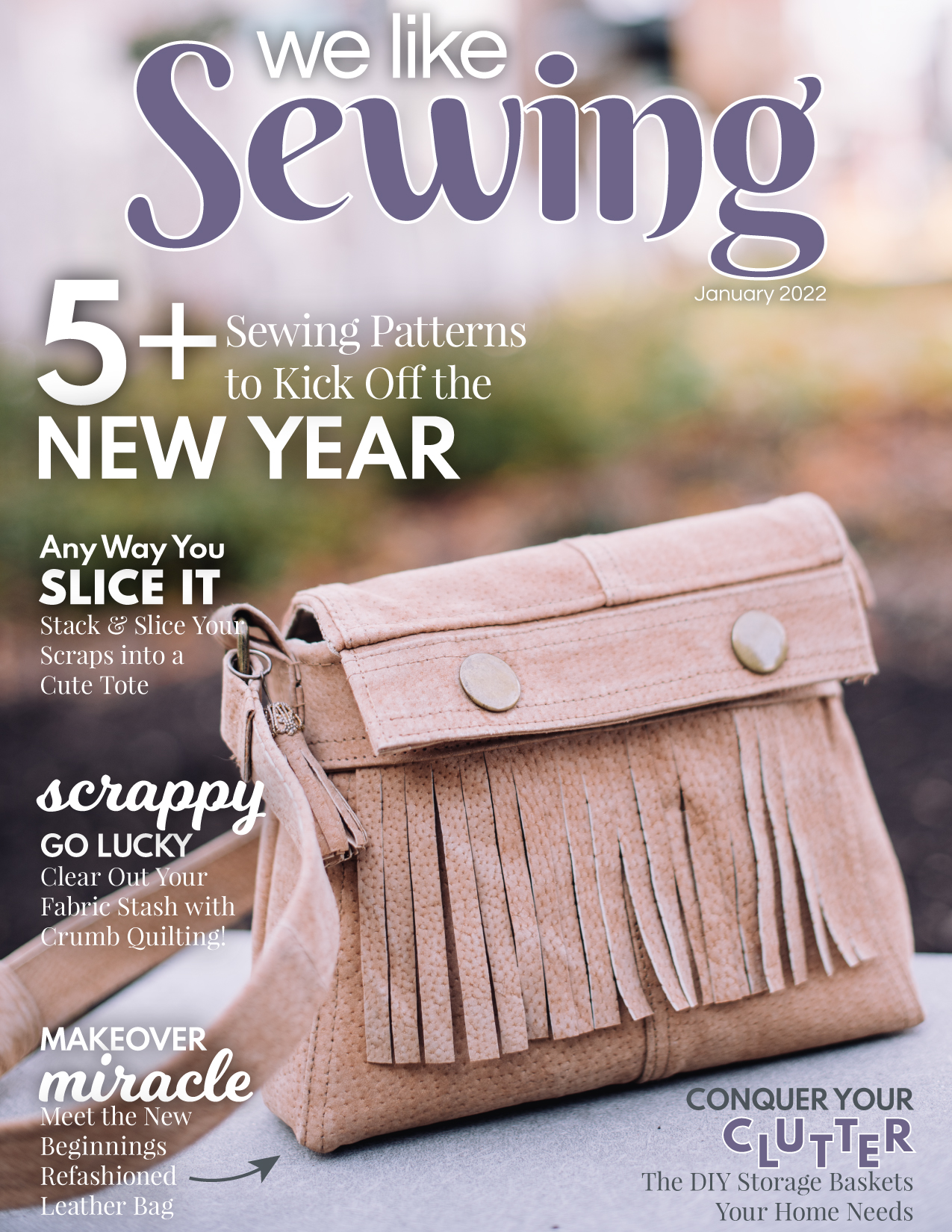 cover of January 2022 issue of we like sewing magazine