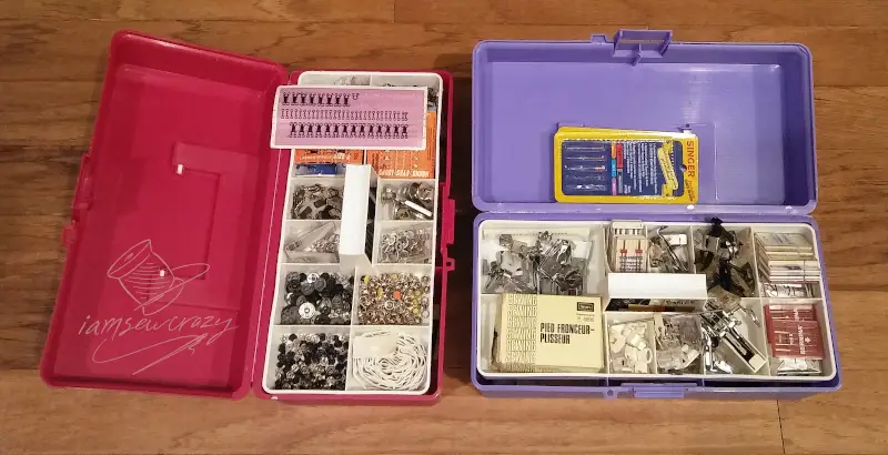 using tackle boxes to store sewing supplies