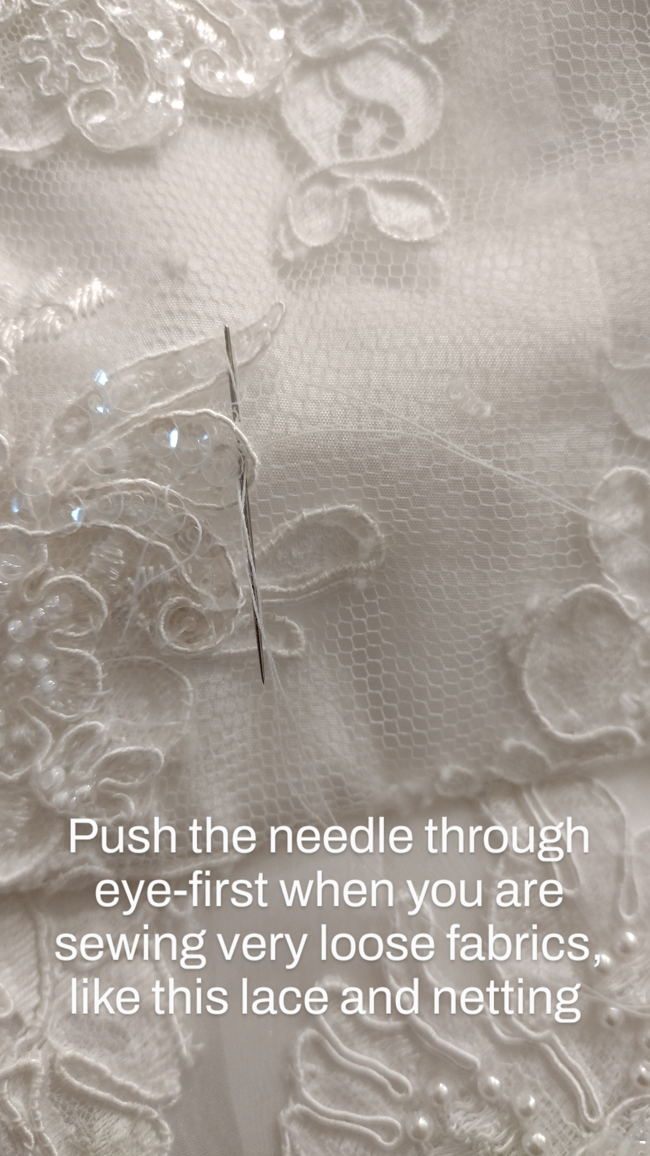 how to restyle a wedding dress by adding lace