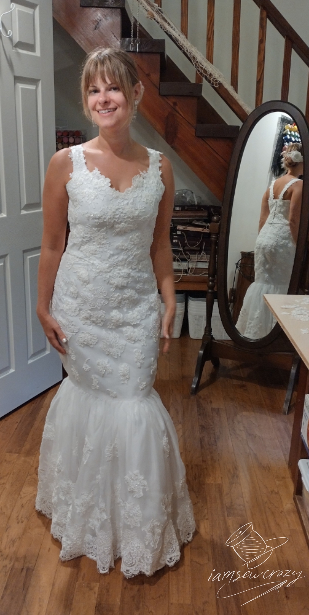 restyled wedding dress front view