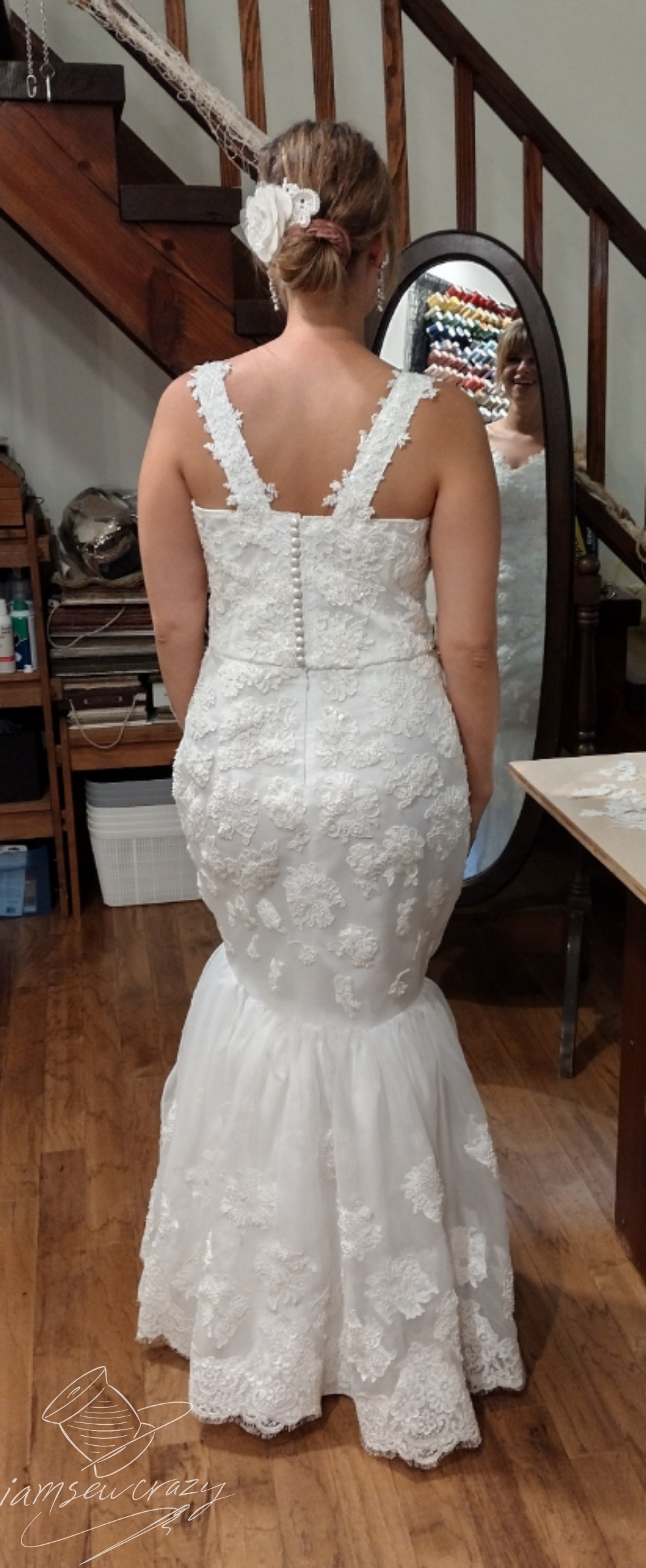 restyled wedding dress back view