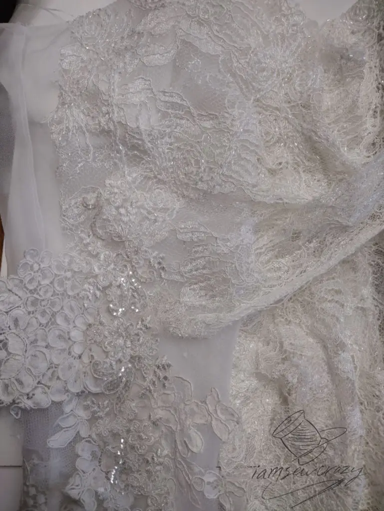how to choose matching materials to restyle a wedding dress