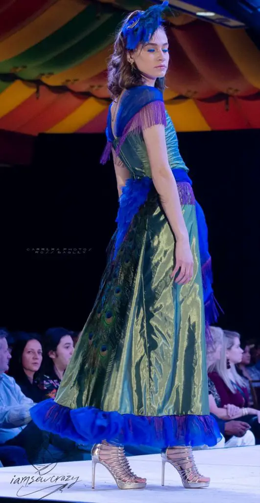 peacock-inspired fashion design