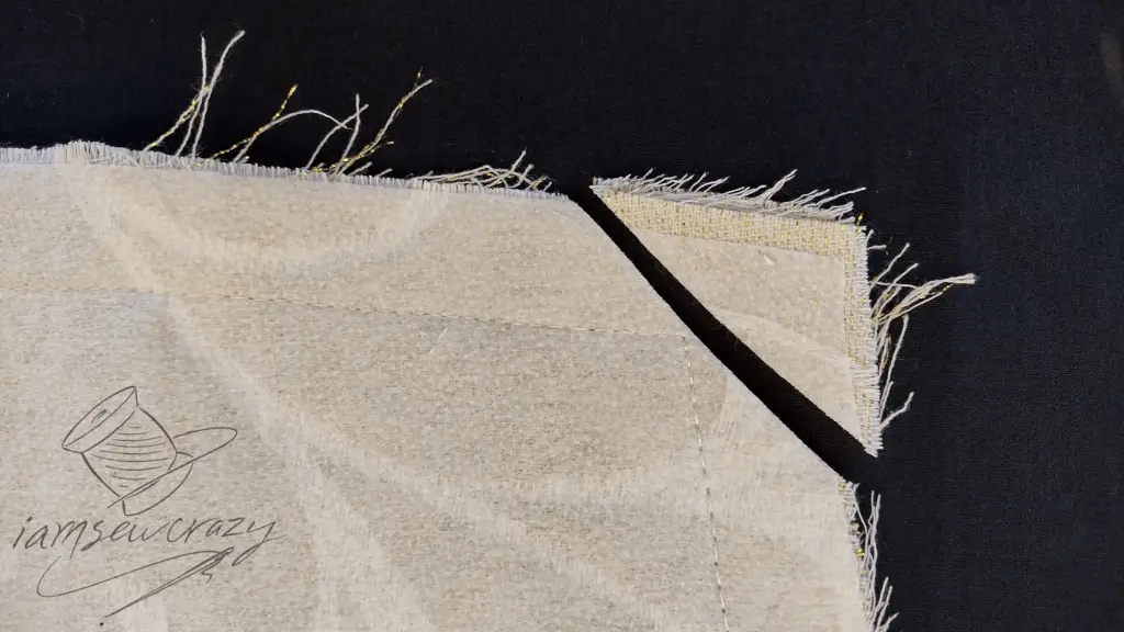 trimming corners of pillow