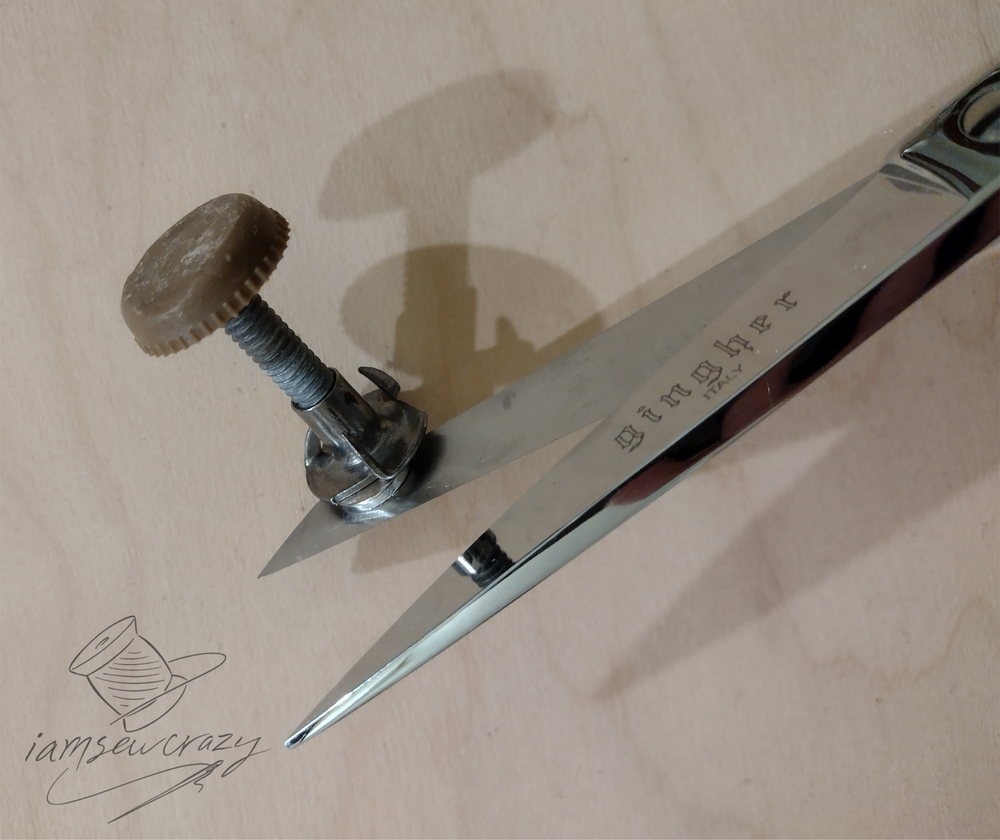 using a magnetic guide to cut even strips of fabric